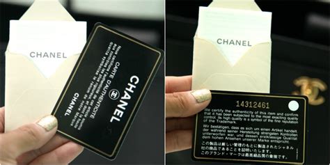 certificate of authenticity chanel.